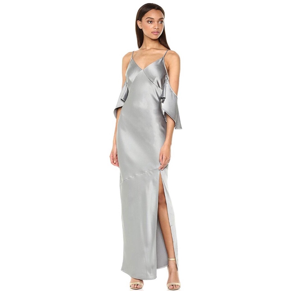 NEW! ASTR | Ruffle Cold Shoulder Full Maxi Dress